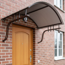 Peak over a porch from metal 7